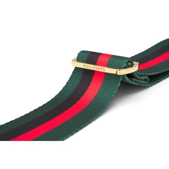 BOULEVARD NWT Kris Crossbody Bag Strap Berlin Green Red Adjustable Nylon - Picture 5 of 6